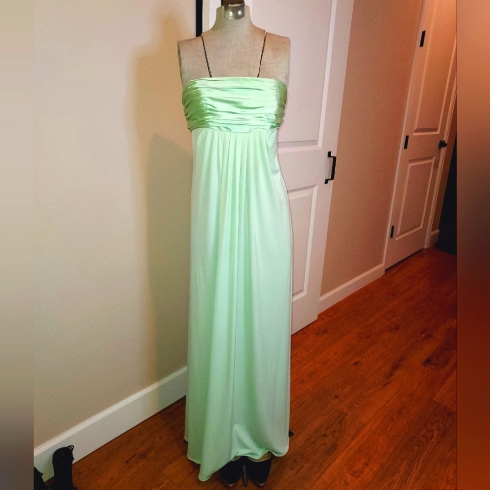 Sea Foam Green Strapless Formal Gown *price drop*